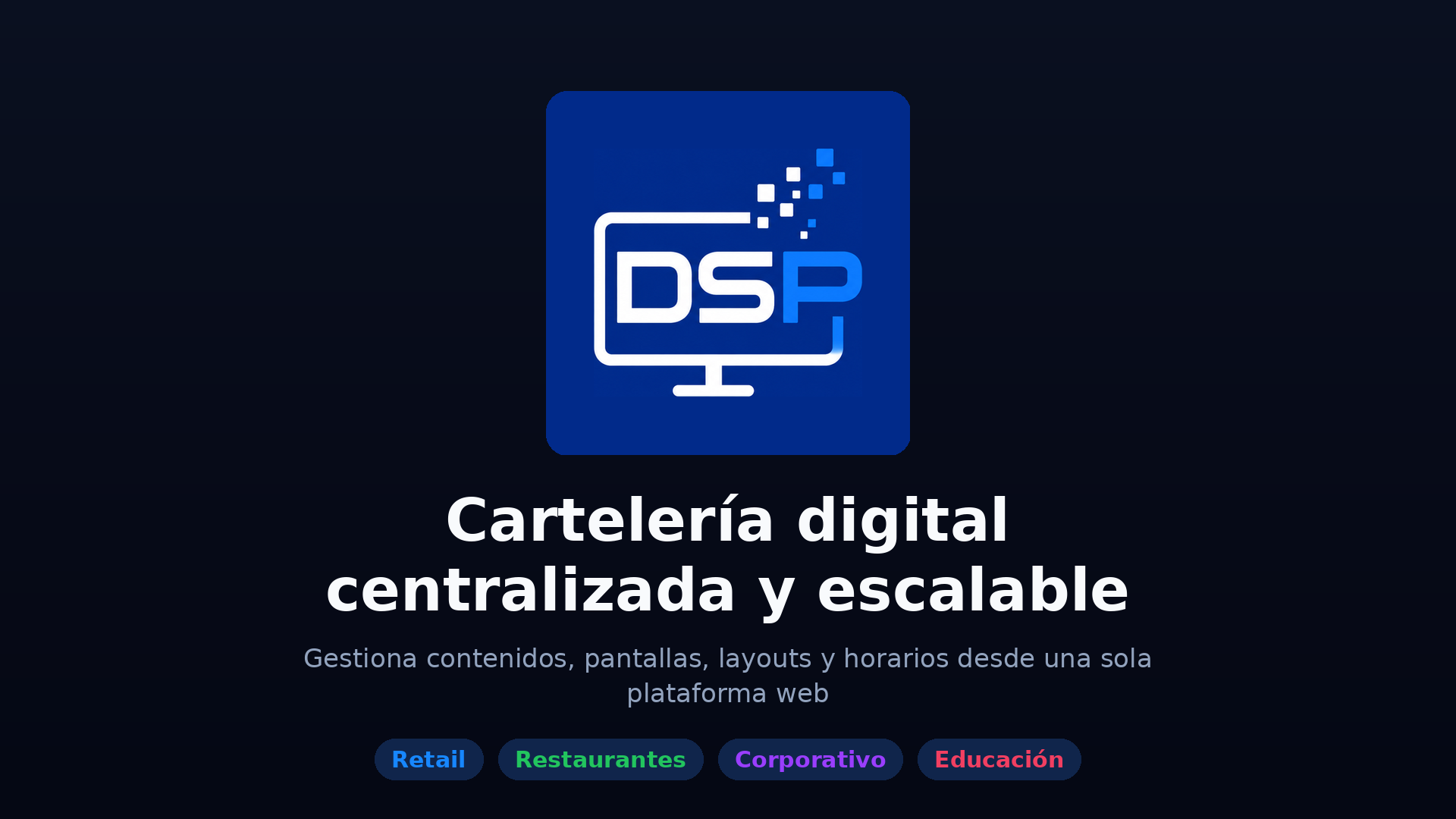 Pantalla de ejemplo de DSP Player